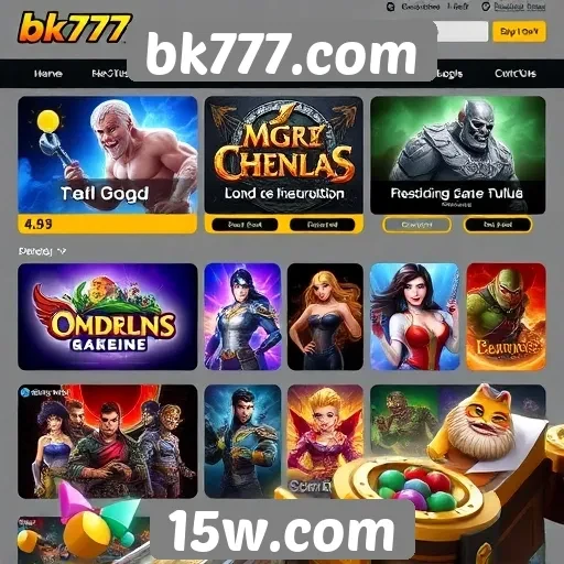 Avaliação da variedade de jogos disponíveis no bk777